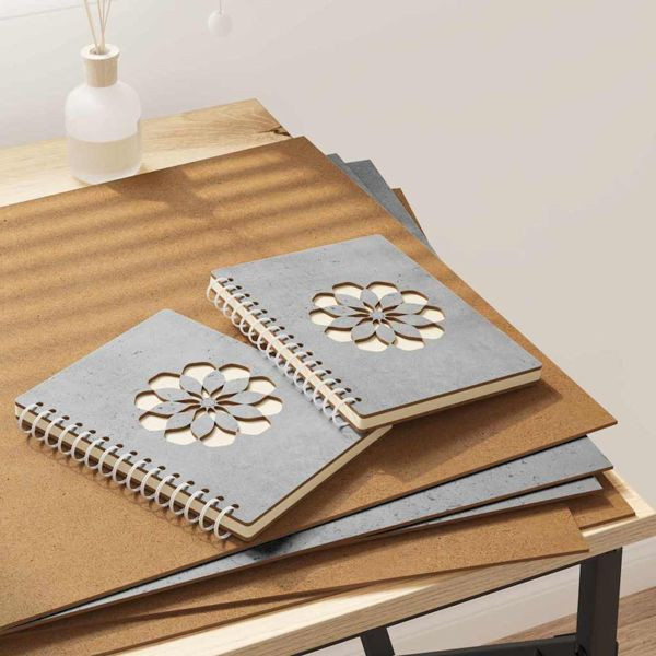 vidaXL Dekoplatten 50 pcs Betongrau 40 x 60 x 0.3 cm Holzwerkstoff, 885606