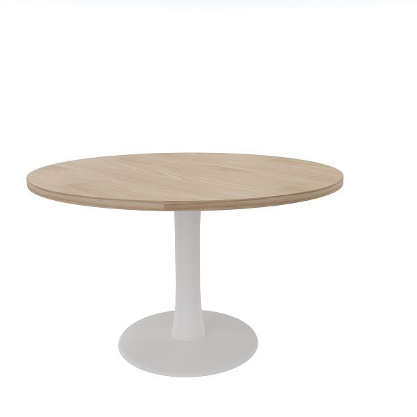 Quadrifoglio Konferenztisch IDEA, rund, Durchmesser 120cm Farbe: Platte Ulme / Gestell Weiß, COTC12C/1UPD