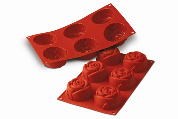 Schneider Silikonbackform Rose, Ø 76 mm, Höhe 40 mm, 115094
