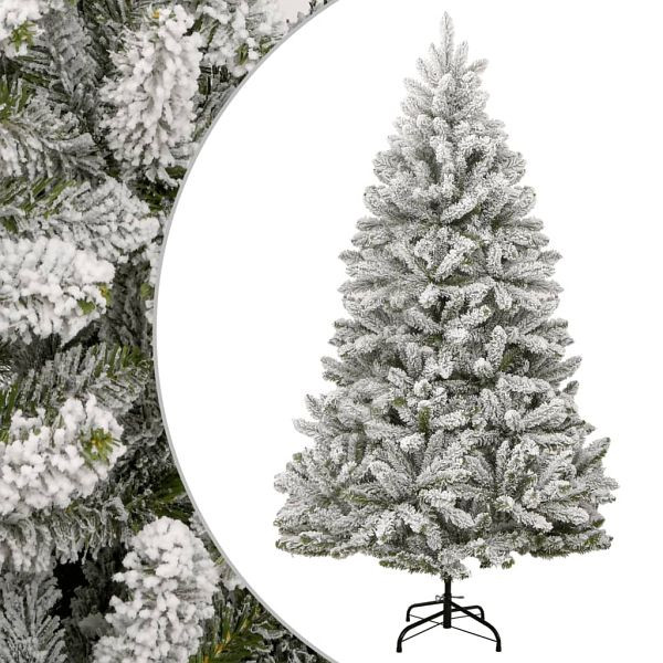 vidaXL Künstlicher Weihnachtsbaum Klappbar Beschneit 180 cm, 357793