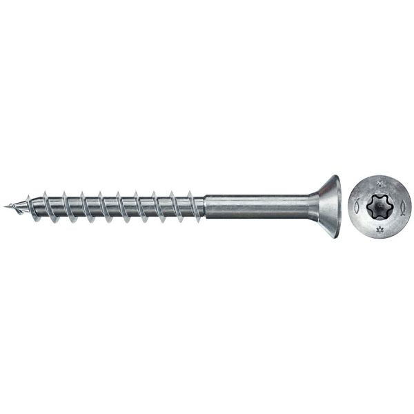 Fischer PowerFast II FPF II CTP 3,0 x 40 BC 200 Senkkopf mit Innenstern TX Teilgewinde galvanisch verzinkt, blau passiviert, VE: 200 Stück, 670018