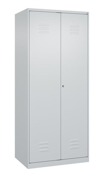 C+P Mehrzweckschrank Classic PLUS, Putzmittel-Spind, 2 Abteile, 1850x800x500mm, 7035/7035, Zylinderschloss, 080100-02 S10021