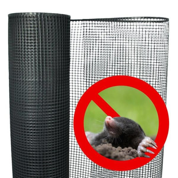 NOOR Maulwurfblocker Maulwurfgitter 1,2 x 50m 320 g/m², 011MOLE12X50