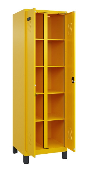 C+P Wäsche-Spind Evolo PLUS, mit Füßen, 2 Abteile, 1950x600x500mm, 1023/1023, Verschluss Zylinderschloss, 049012-20B S10049