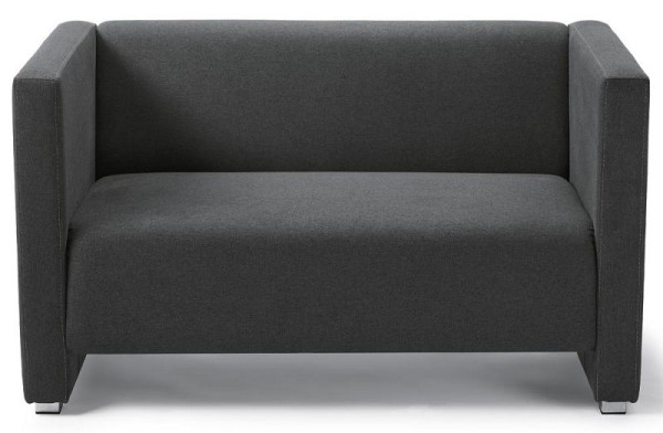 Deskin Sofa ZÜRICH, mit Edelstahlfüßen, Bezug Stoff Basic L, Farbe anthrazit, 281440