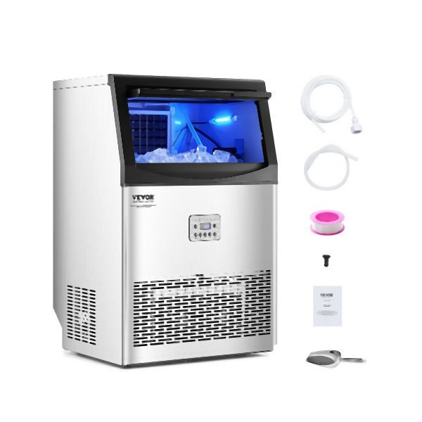 VEVOR Kommerzielle Eisbereiter Eismaschine 40,82kg/Tag LED Anzeige Restaurant, SYYTSFBZBJX9121RQV2