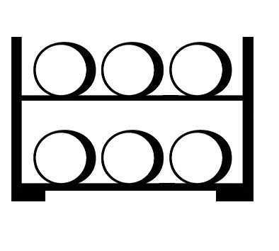 Rapid Faßregal mit Bodenwanne für 6x200L Fässer, Gitterrost, 25 021