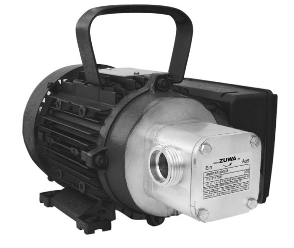 ZUWA UNISTAR 2000-B, 1400, 400 V, Impellerpumpe mit Motor, Kabel, Stecker, Fördermenge 30 l/min, 11211117332