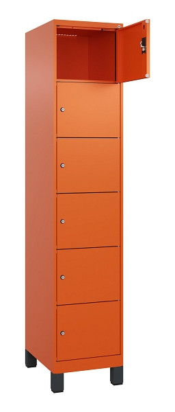 C+P Schließfachschrank Evolo PLUS, mit Füßen, 6 Fächer, 1950x400x500mm, 2004/20, 049010-126 S10023