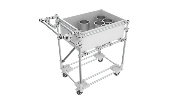 TRILOGIQ Handwagen mit Schüttgutfach, 800 x 600 x 1020 mm, 109-5