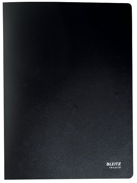 LEITZ 4676 Sichthüllenmappe Recycle, A4, 20 Hüllen, PP, klimaneutral, schwarz, 4676-00-95