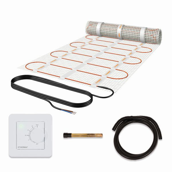 Etherma eFLOOR DS PRO Netzheizmattenset, inkl. eTWIST BASIC, 11 m², 1760 W, 230 V, 41266