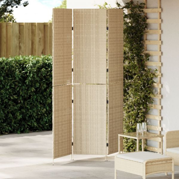 vidaXL Raumteiler Beige Holz Groß Faltbar Raumteiler Rechteckig, 42003671