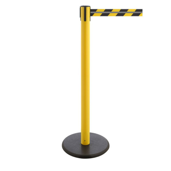 Stein HGS Personenleitsystem 'P-Line Famous Reflex' aus Kunststoff, reflektierendes Gurtband, schwarz/gelb mit Reflektorstreifen, 3,5 m, gelb, 65857.0012