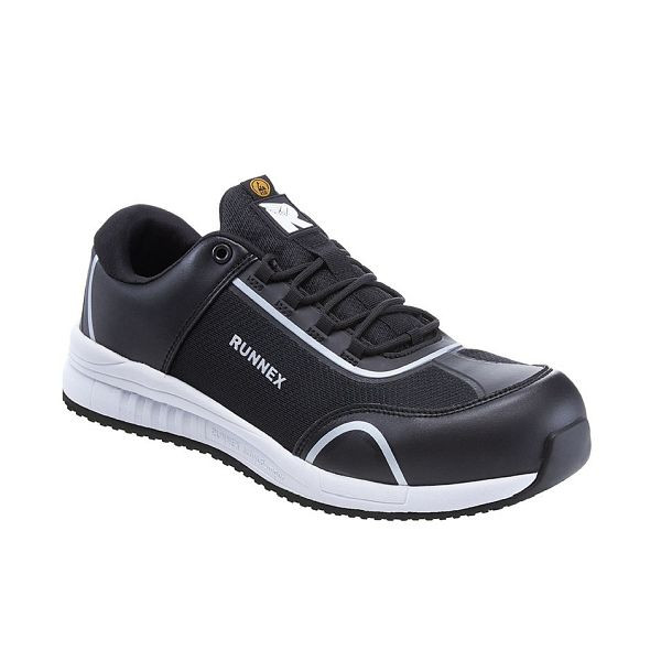 RUNNEX S1PS-ESD-Sicherheitshalbschuhe SportStar, schwarz/weiß, Größe: 37, VE: 1 Paar, 5113-37