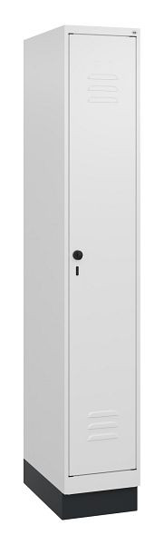 C+P Umkleidespind Classic PLUS, Sockel, 1800x300x500mm, 9016/9016, Drehriegel, 0800207-10 S10014