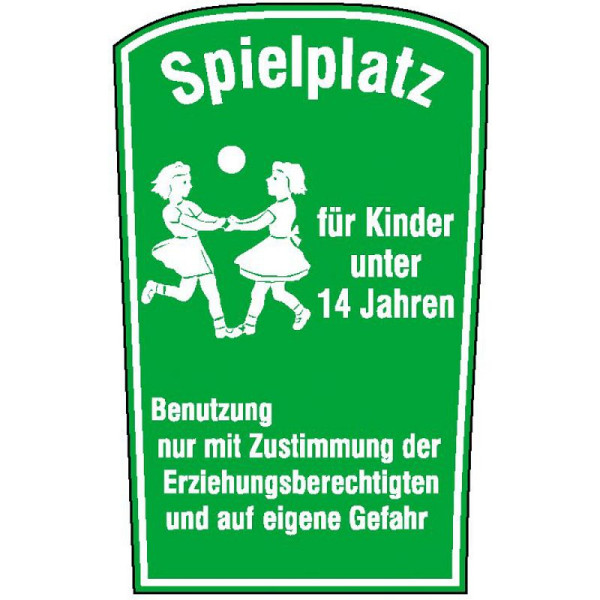 Stein HGS Spielplatzschild, Spielplatz für Kinder unter 14 Jahren, Benutzung nur..., 11.5454