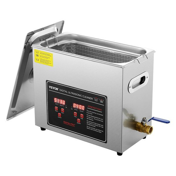 VEVOR Ultraschallreiniger Edelstahl 349 W, 6 L digitale Anzeige 0-30 Min, Reinigung Ultraschall für Schmuck, Brillen, Uhren, SXCSBQXJ6L00KPIORV2