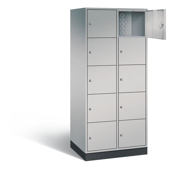 C+P XL-Schließfachschrank Intro, H1950xB820xT590mm, Farbe: Weißaluminium, 8570-203 S10036