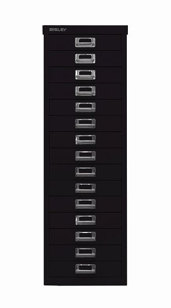 Bisley MultiDrawer, 39er Serie, DIN A4, 15 Schubladen, schwarz, L3915633