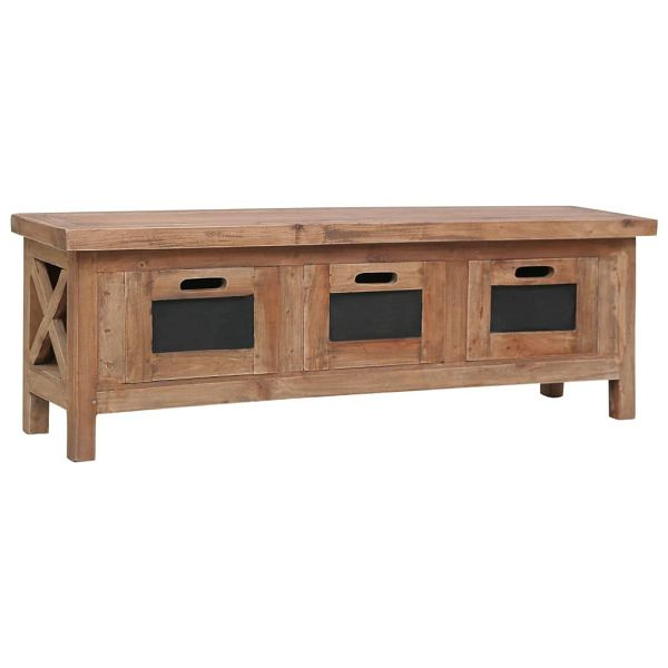 vidaXL TV-Schrank mit 3 Schubladen 120×30×40 cm Massivholz Mahagoni, 283913