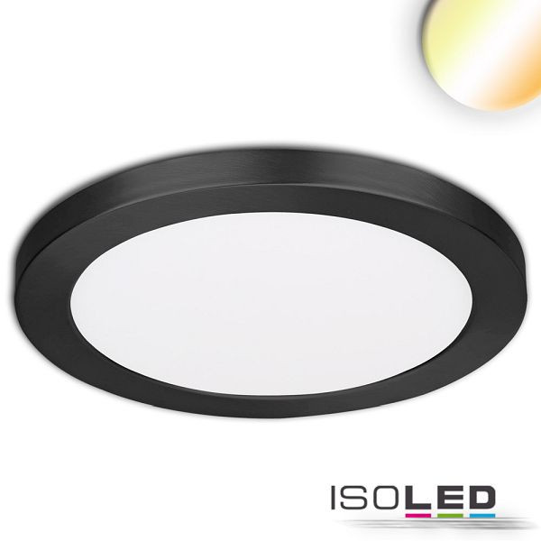 ISOLED LED Aufbau/Einbauleuchte Slim Flex, 24W, schwarz, ColorSwitch 3000/3500/4000K, 114031