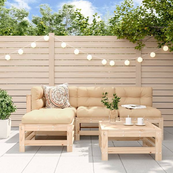 vidaXL 5-teilig Garten-Lounge-Set Massivholz Kiefer, 3186550