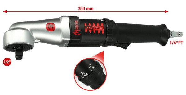 KS Tools 1/2" MONSTER Hochleistungs-Druckluft-Winkel-Schlagschrauber, 271 Nm, 515.1625
