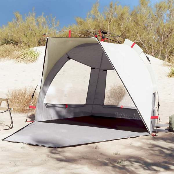 vidaXL Strandzelt 2 Personen Grau Quick Release Wasserdicht, 4005310
