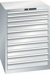 LISTA Schubladenschrank 36x36E (BxTxH) 717x725x1000mm AUTO Lock, Lichtgrau, 10 Schubladen, Tragkraft Schubladen: 200kg, 14.507.020.A