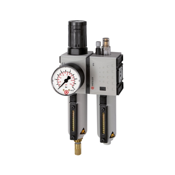 Riegler Wartungseinheit 2-teilig »FUTURA«, Metallbehälter, BG1, G3/8, 0,5-16 bar, VA, 152429