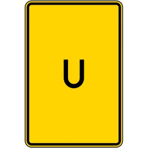 Stein HGS Ankündigung oder Fortsetzung der Umleitung, ohne Pfeilsymbol Nr. 455.1-50, 900x600mm /RA1/Alform, 455.1-50-212