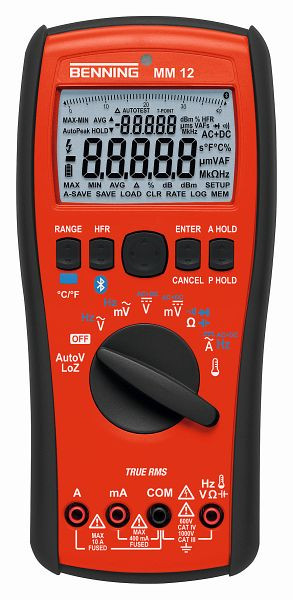 Benning MM 12, TRUE RMS-Digital-Multimeter mit Logging-Funktion und Bluetooth®-Schnittstelle, 044088