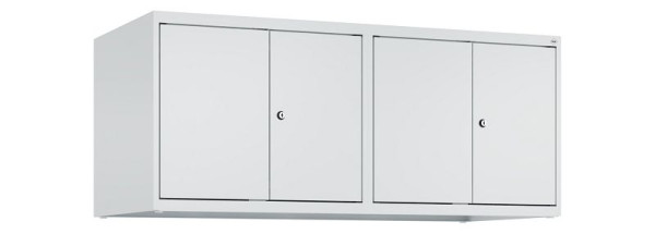 C+P Schrankaufsatz Classic PLUS, C Aufsatzschrank Classic PLUS, 4 Abteile, 500x1200x500mm, 7035/7035, Zylinderschlösser, 080092-40 S10024
