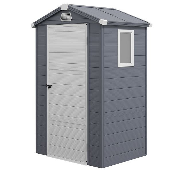 Outsunny Gerätehaus, 1,1m², Gartenhaus mit Satteldach, 133 x 102 x 180/208 cm, 845-410V01CG