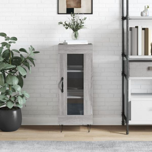 vidaXL Sideboard Grau Sonoma 34,5x34x90 cm Holzwerkstoff, 828794