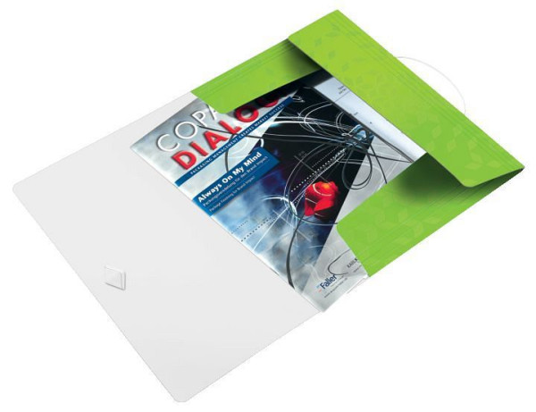 LEITZ 4599 Eckspannermappe WOW, A4, PP, grün metallic, 4599-00-54