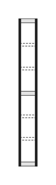 Kerkmann Endseite Stora 100, T 300 x H 2600 mm, silber/lichtgrau, 51249814