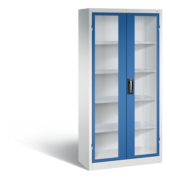 C+P Werkzeugschrank Acurado, H1950xB930xT400mm, Farbe: Lichtgrau/Enzianblau, Muldengriff, 8920-055 S10133