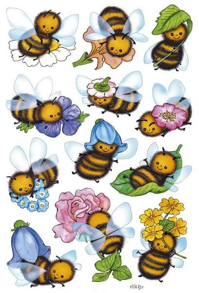 HERMA 3569 Sticker DECOR Lustige Bienen, VE: 10 Stück, 3569, 4008705035699