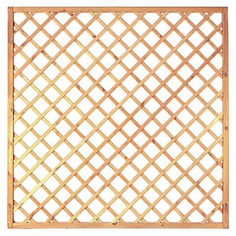 T&J Diagonal-Rankzaun 180 x 180 cm, MW 10 x 10 cm, Rahmen 45/45 mm, kdi grün, Leisten 12 x 30 mm, genagelt, 11601