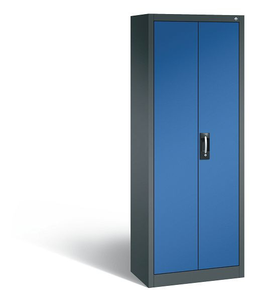 C+P Werkzeugschrank Acurado, H1950xB700xT400mm, Farbe: Anthrazitgrau / Enzianblau, Muldengriff, 8910-00 S10346