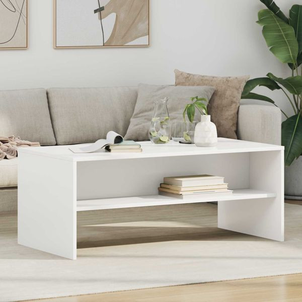 vidaXL Couchtisch Weiß 100 x 50 x 40 cm Holzwerkstoff, 8000284