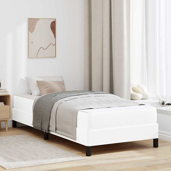 vidaXL Bett Reinweiß 80 x 200 cm Kunstleder, 3398599