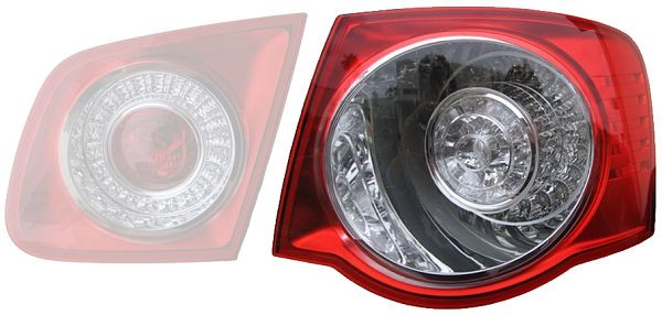 HELLA Heckleuchte, LED, äusserer Teil, für u.a. VW Jetta III (1K2), ECE/CCC, für Linksverkehr/für Rechtsverkehr, rechts, 2SD 983 150-041