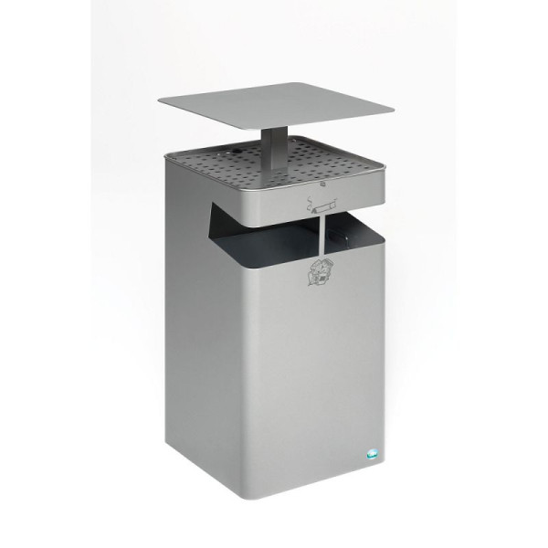 STEIN HGS Ascher/Abfallsammler mit Dach B 45, Silber (ähnl. DB 701), 82044.0001