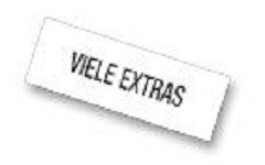 Eichner Werbe- Einlage "Viele Extras", Format: 297 x 105 mm, Druck schwarz, für Werbe- Price-Display 9219-01079, VE: 5 Stück, 9219-00333