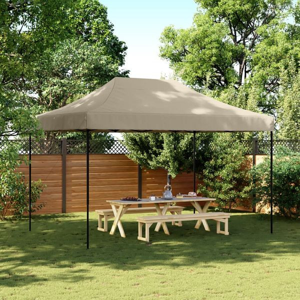 vidaXL Partyzelt Faltbar Pop-Up Taupe 410x279x315 cm, 4005010