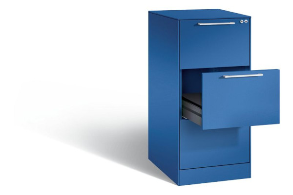 C+P Karteischrank Asisto, H1010xB440xT600mm, Farbe: Enzianblau, Bügelgriff, 146245-321 S10018