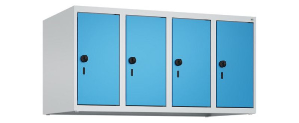 C+P Schrankaufsatz Classic PLUS, Aufsatzschrank, 7035/5012, Drehriegel, 500x1000x500mm, 4 Abteile, 080090-49 S10004